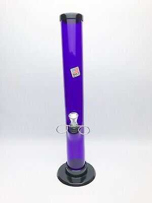 Acrylic 12" Inch Tall Purple Straight Metal Slider Bowl HOOKAH WATER PIPE BONG