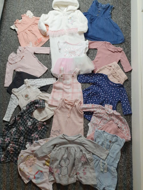Pacchetto set abiti grandi bambina neonato e 0-3 mesi