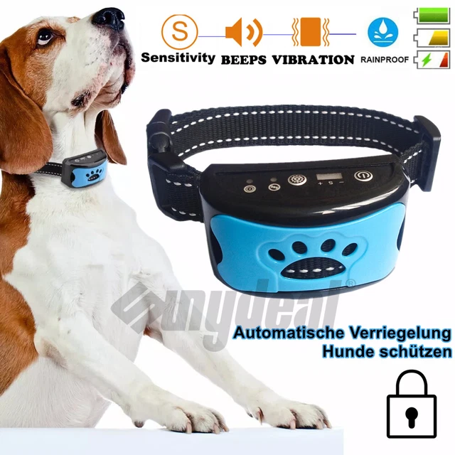 Collar educativo entrenamiento perro sonido vibración choque bloqueo