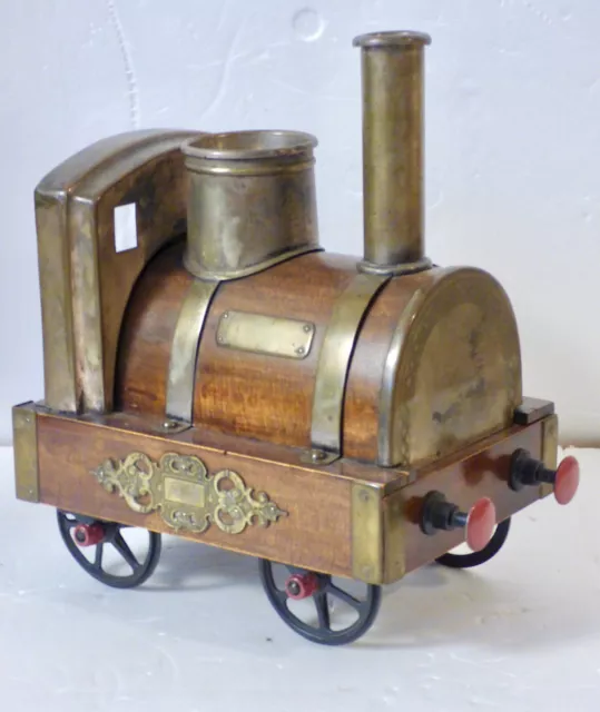 Unique WMF 1890´s Locomotive mecanical Cigar Cigarette Box match holder ash-tray