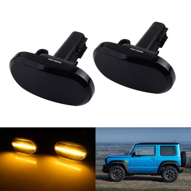 JAUNE LED CLIGNOTANTS Répétiteur Noir Pour Suzuki Jimny JB64W Sierra JB74W  JB23W EUR 18,95 - PicClick FR