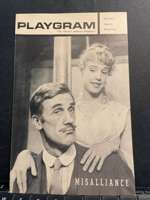 Misalliance - Off-Broadway Playbill October 1961 - Sheridan Square Playhouse