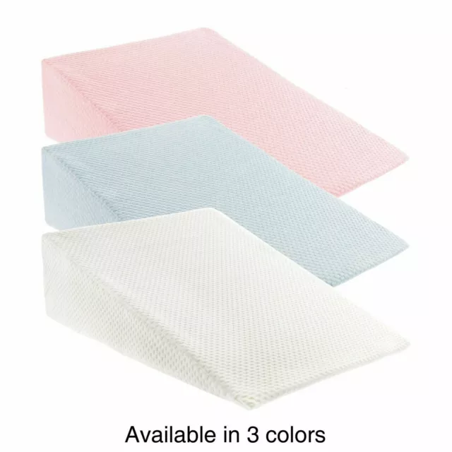 Wedge Incline Memory Foam Pillow Rayon Bamboo Cover for Reading Acid Reflux RLS