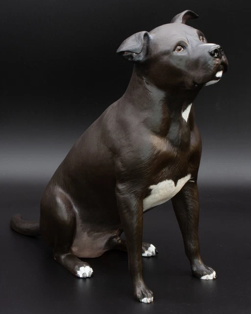 Pit Bull Statue Sitting 2 Urn/Figurine,