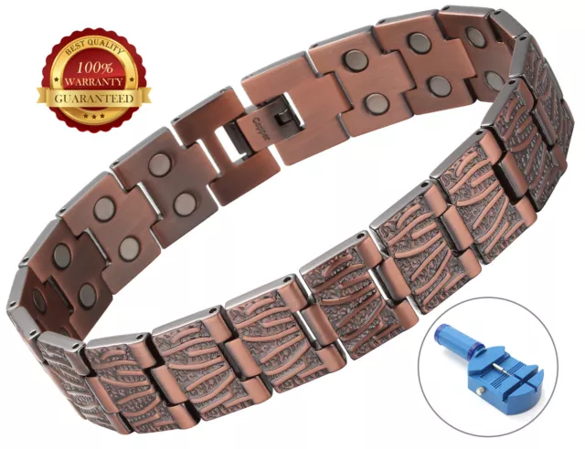 Cuivre Magnetic Santé Bracelet 36 Aimants Bangle Pain Healing Therapy Arthritis