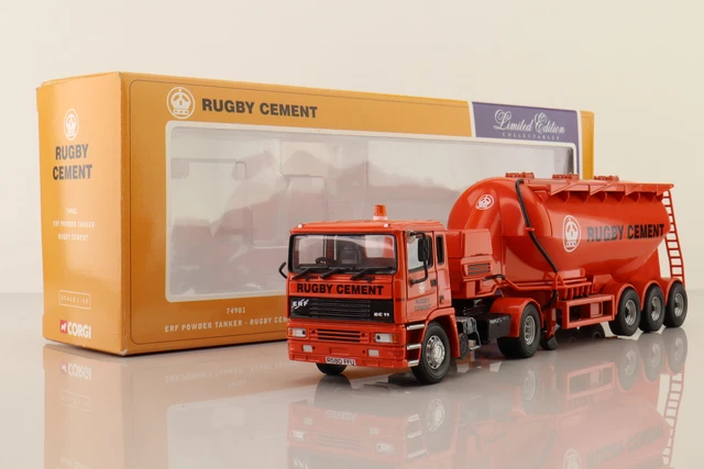 Corgi 74901; ERF EC; Powder Tanker: Rugby Cement; Very Good Boxed