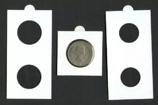 25 LIGHTHOUSE 35mm SELF ADHESIVE 2x2 COIN HOLDERS - Suit 50 Cent Coins