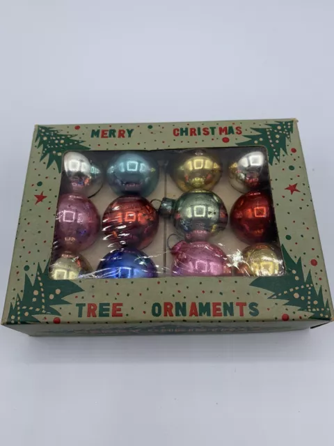 Vintage Box of Christmas Tree Ornaments 50s/60s ~ Japan