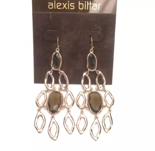 Alexis Bittar Miss Havisham Liquid Chandelier Earrings Gold Multi 1430