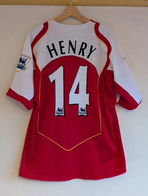 05/06 Arsenal Retro Casa 2005/2006 Henry 14 Uniformes De Camisa De Futebol I.1329016267