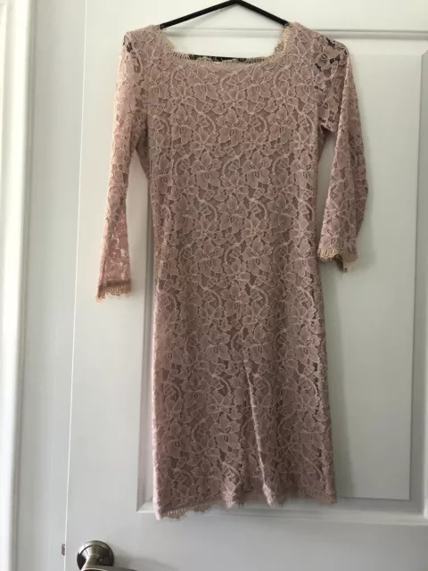 Diane von Furstenberg Zarita Lace Dress 0 Nude