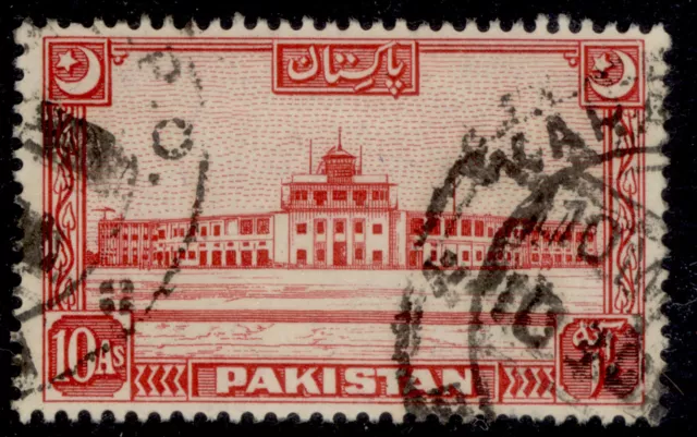 PAKISTAN GVI SG50, 10a scarlet, FINE USED.