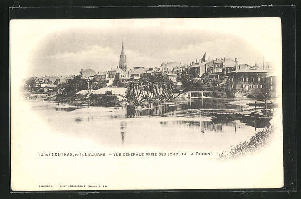 CPA Libourne, vue generale prise des Bords de la Dronne