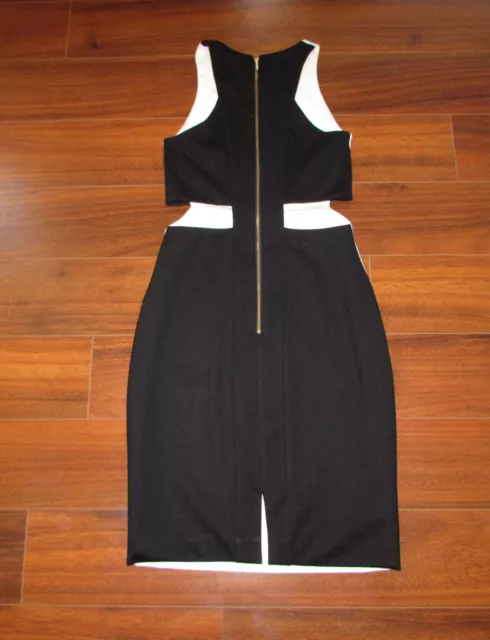 KARINA GRIMALDI ~ Size XS ~ Colorblcok HIGH NECK Sleeveless PONTE Stretch Dress