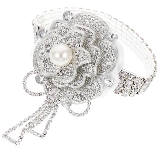 Fiore Da Polso Per Matrimoni - Decorazione In Seta, Regolabile, Per Spose E Damigelle - Foto 10