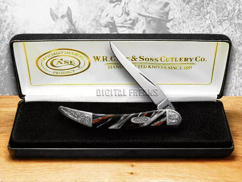 Case xx Toothpick Knife Man In Black Corelon Engraved Bolster Pocket 910096MB/E