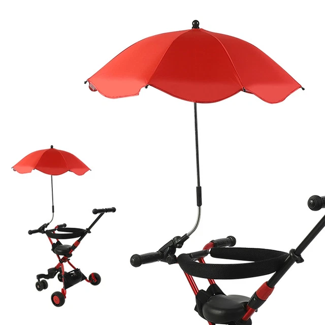 (Silver Glue))14in Baby Stroller Parasol Universal Stroller Parasol With Clamp