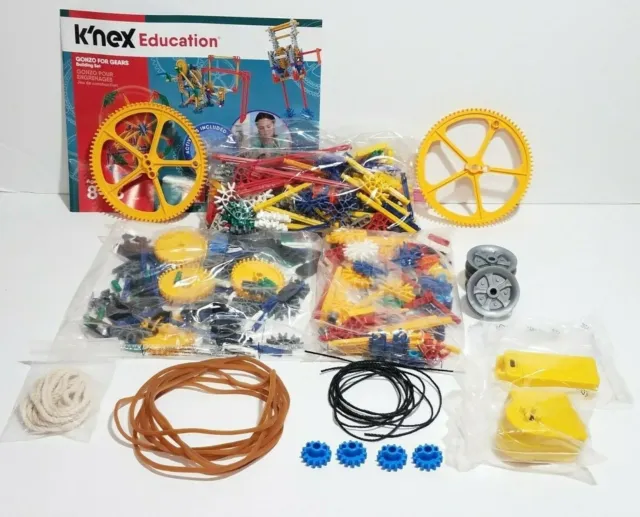 K'NEX Educational Starter Set 400+ Pieces Gears, Wheels Pulleys Motor KNEX Rods