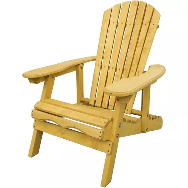 Adirondack Chair Garden Patio Furniture Weatherproof Wooden Chair W/Leg Rest