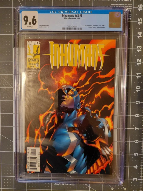 1st YELENA BELOVA the new BLACK WIDOW in INHUMANS v2 #5 CGC 9.6 WHITE Pages MCU!