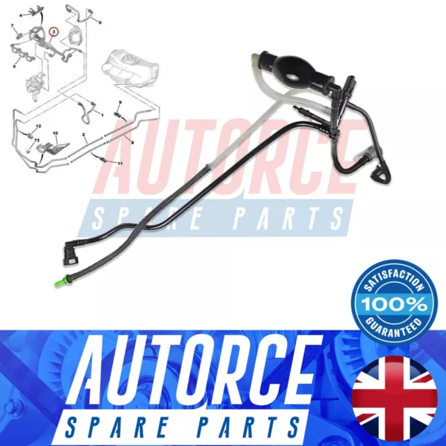 Fuel Line Pipe And Primer Pump For Ford Fiesta Fusion Citroen C1 Peugeot 107 1.4