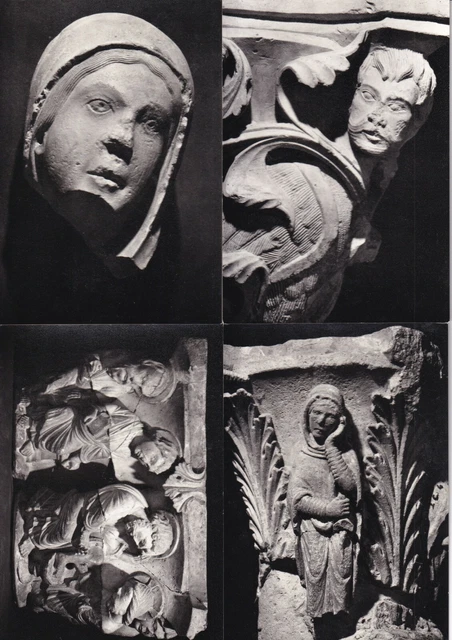 Lot de 4 cartes postales postcards 10x15c CHALONS-SUR-MARNE ND DE VAUX statues 2