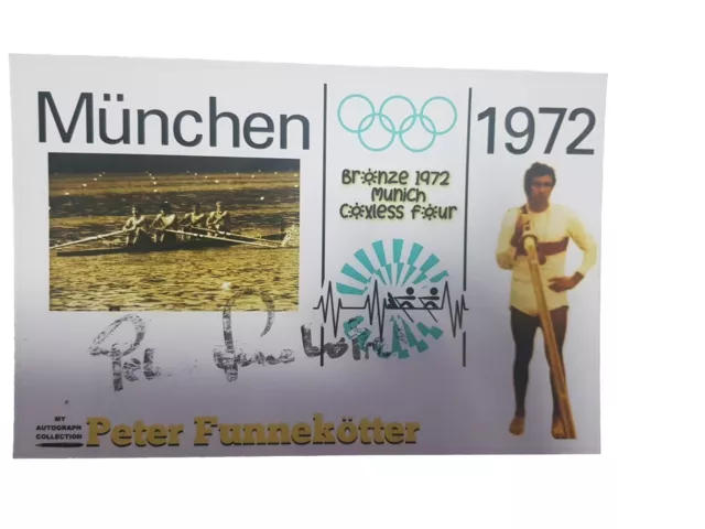 Peter Funnekötter (GER) Rudern 3.OS 1972 München Orginal Signiertes Foto