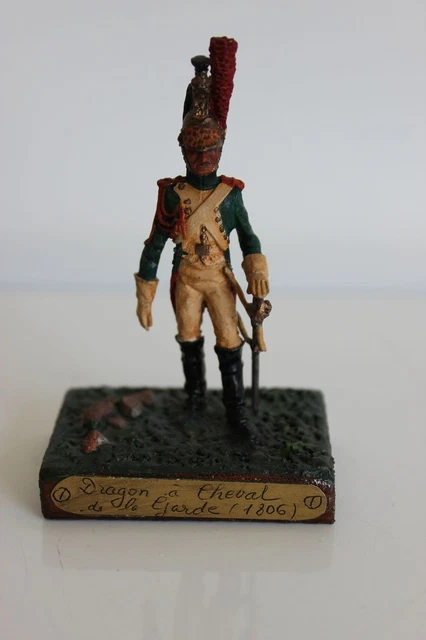 Soldat De Plomb MHSP Voltigeur Au Drapeau Napoléon 1er - Figurine Française D'occasion, Empire