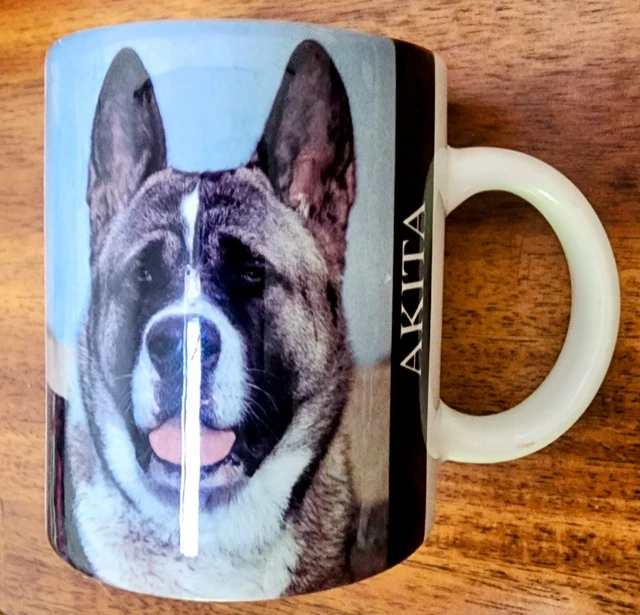 Vintage AKITA DOG MUG 1993 SALLY KLEIN Excellent Condition