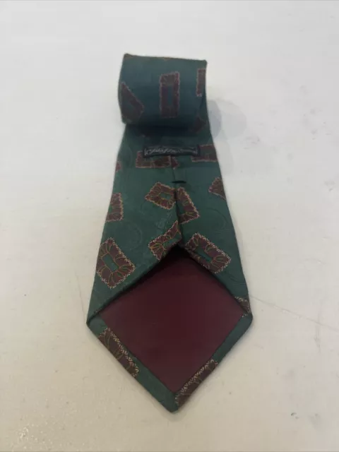 SAKS 5TH AVENUE Men's Green Geometric Silk Neck Tie $125 $32.12 - PicClick