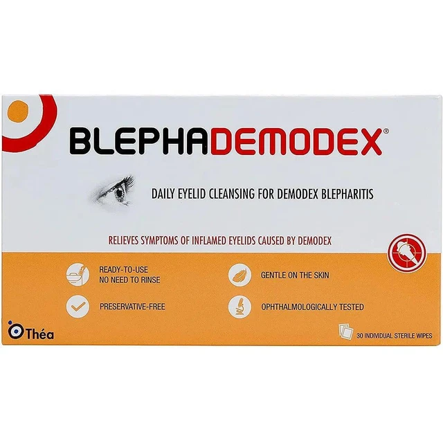 Blephademodex Estéril Párpado Toallitas Limpiadoras - 30 Estéril Toallitas