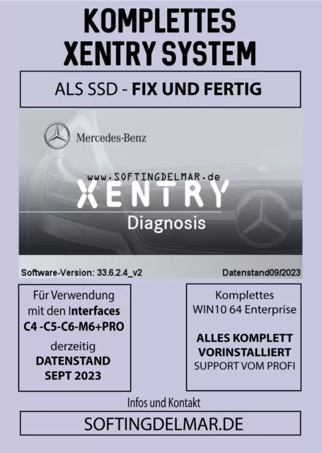 Xentry Mercedes System- Ssd - Komplettes System - Alles Komplett Vorinstalliert