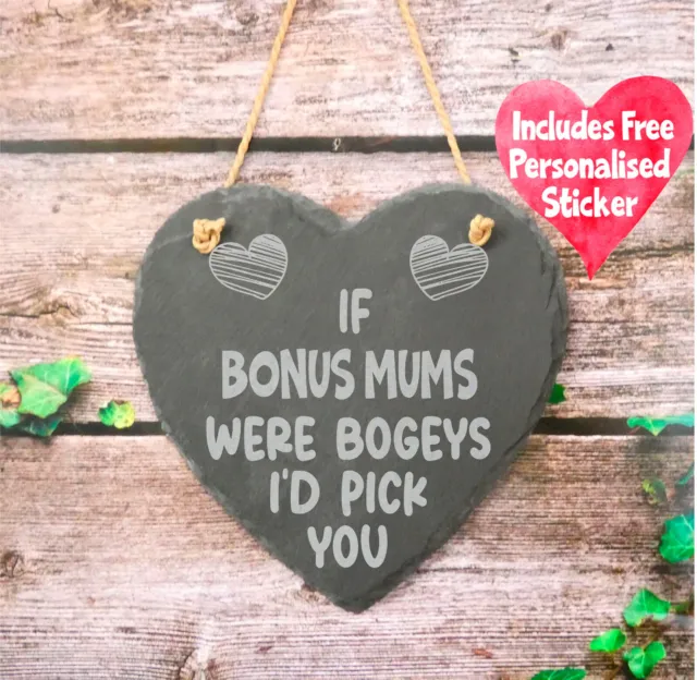Bonus Mum Gift Engraved Heart If * Were Bogeys I'd Pick You Fun Slate Present