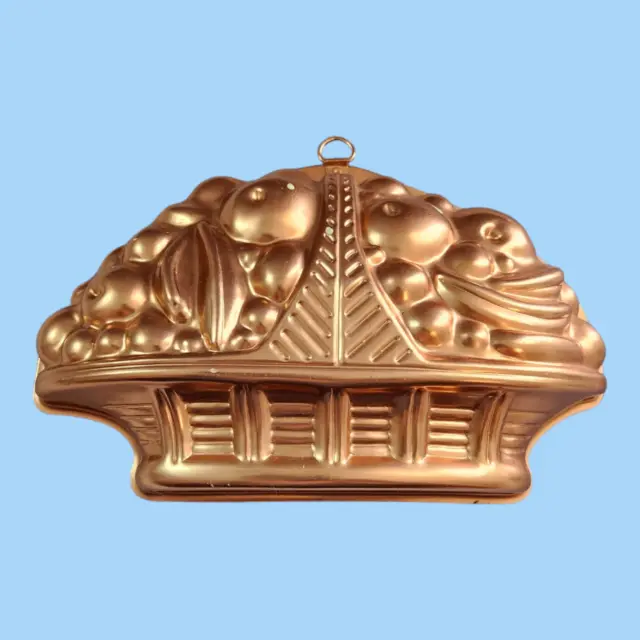 Mirro Fruit Basket Copper Jello Mold Cake Pan Kitchen Wall Hanging Decor 3.5 Cup