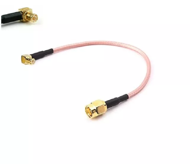 MCX male right angle to SMA Male plug pigtail lead RG316 low loss cable 15cm