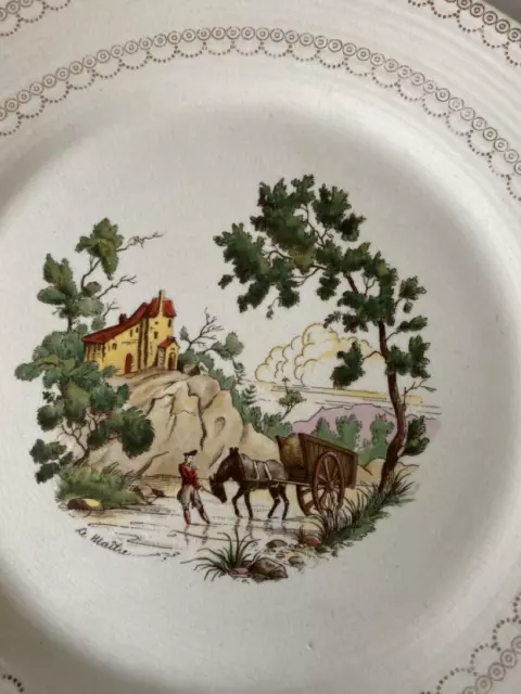 The Sebring Pottery Co. USA Chateau France Dinner Plate TS562 Warranted 22K Gold