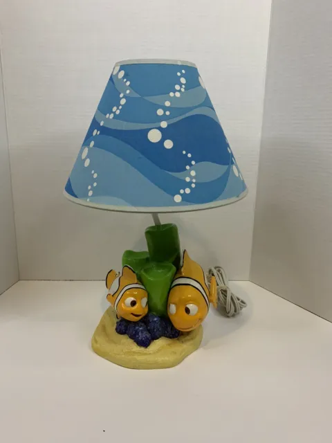Finding Nemo Table Lamp Nightlight Disney Decor With Shade Works Great Condition