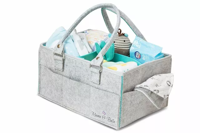 Diaper Caddy Organizer- Diaper Caddy with Bonus Felt Bag | Nursery Organizer|...