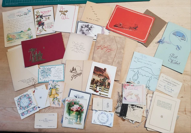Large Joblot Of Vintage Greetings / Christmas / Other Cards