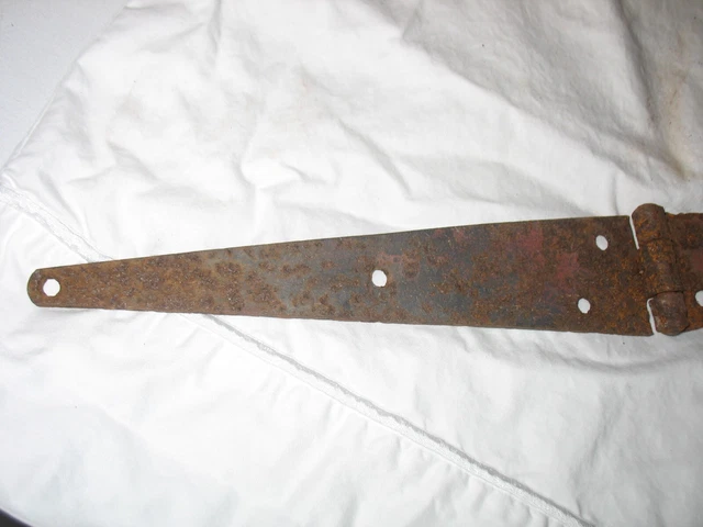 Vintage 20" Rusty Iron Hinge Door Gate Barn Old Farm Barn Find Primitive 2 1/4 W 2