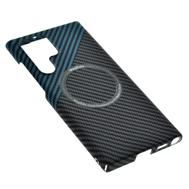 Magnetic Carbon Case For Samsung Galaxy S22 Ultra 5G Fiber Hard Thin Cover 3