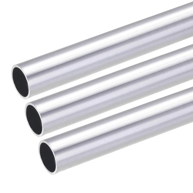 6063 Aluminum Round Tube, 23mm OD 20mm Inner Dia 300mm Length Seamless 3 Pcs
