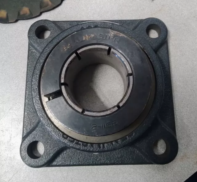 Sealmaster SFMH-31T 1-15/16" Ball Bearing 4-Bolt Flange Unit Skwezloc Collar