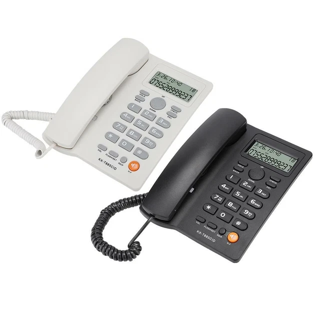 Corded Wired Phone Landline Telephone Home Office Desktop Caller ID Hands-free