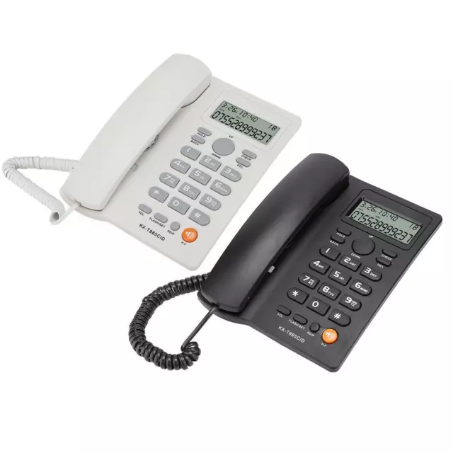 Corded Wired Phone Landline Telephone Office Desktop Caller ID Hands-free