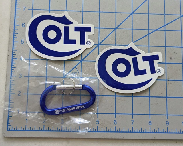 SET OF 3 Colt Shot Show 2024 Original Logo Sticker and carabiner Gun