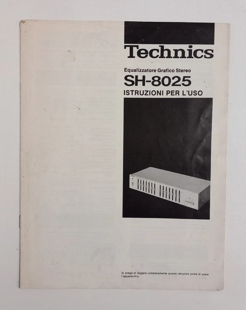 Equalizzatore Grafico Technics SH-8065, Nero, 100V (spedizione Inclusa)