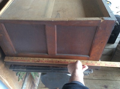Antique J. & P. Coats Spool Cabinet, Wood , 6 Drawer , Best Six Cords, 34x14x22 4