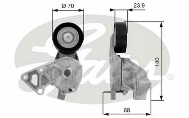 GATES Galet tendeur (courroie d'accessoire) pour AUDI A3 VOLKSWAGEN GOLF T38307
