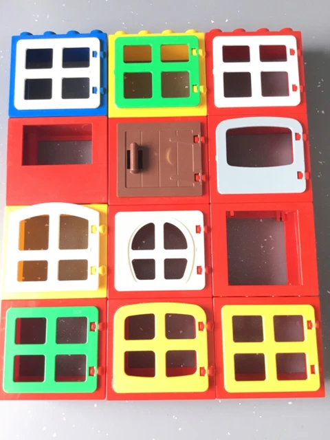 DUPLO HOUSE PARTS Red Wall Roof Sides Windows Doors White Windows 14.00 PicClick UK